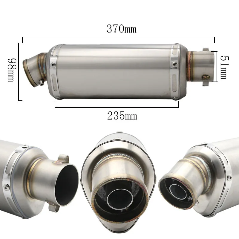 ZSDTRP 51 мм мотоцикл Akrapovic Yoshimura глушитель трубы со съемным дБ убийца Мотокросс ATV Грязь велосипед ямы R1 R3 R6 - Цвет: A-01