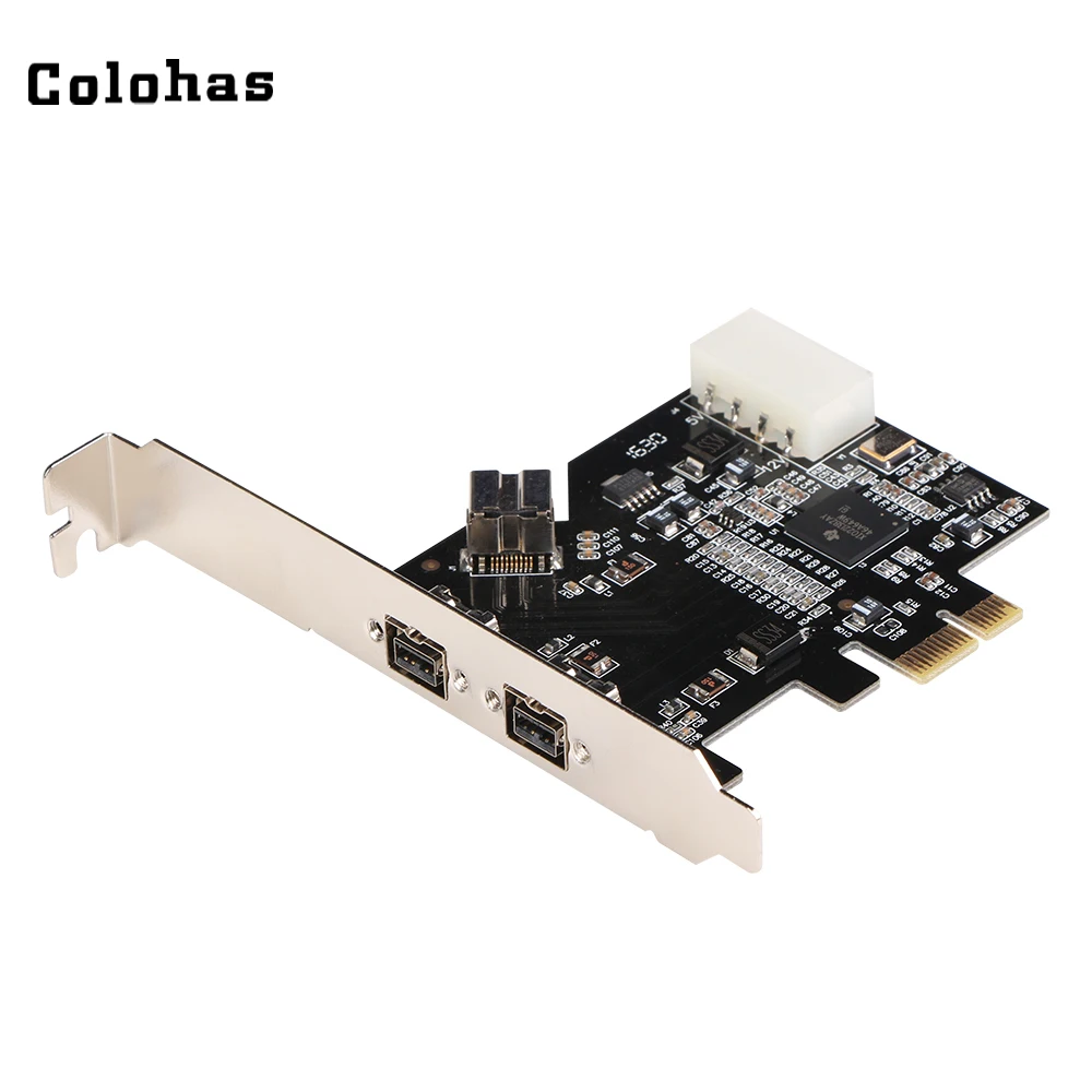 PCI Express to IEEE 1394b FireWire 800 Controller Card with 2 External
