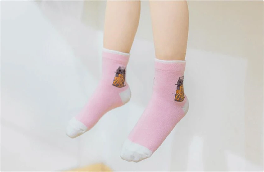 Носки для маленьких мальчиков, 5 пар/компл. осенние детские носки для девочки; Хлопок; Мультяшные детские носки для малышей, спортивные детские носки