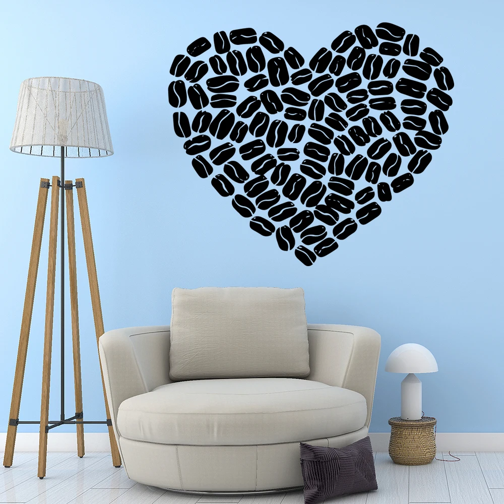 Family Coffee beans Pvc Wall Decals Home Decor vinyl Stickers Home Decoration Accessories