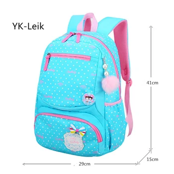 

YK-Leik Korean bow lovely child backpacks High quality nylon school bags Large capacity backpack for girls mochila escolar