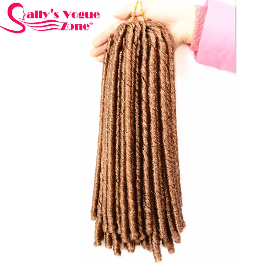 24 Roots Faux LocsCrochet Hair 18 Crochet Faux Lock Dreadlock Crochet Braids hair Extensions Synthetic Braiding hair Soft lock (159)_