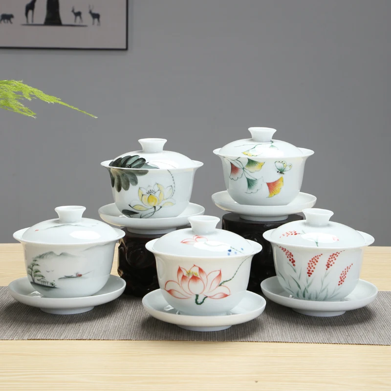 TANGPIN большая емкость керамическая супница gaiwan чашка ручная роспись ча чаша китайские чайные наборы кунг-фу 280 мл