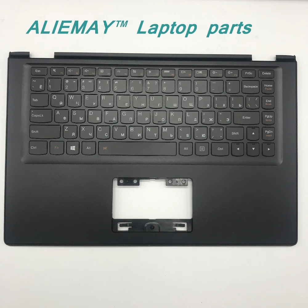 Детали для ноутбука LENOVO YOGA 2 13 черная Подставка рук с подсветкой Русская