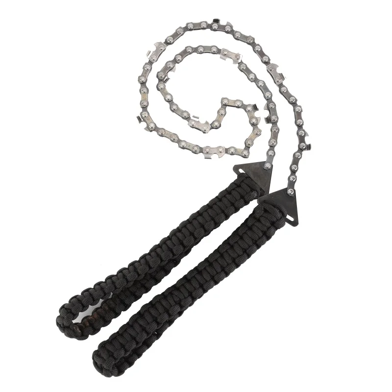 

2019 New Steel Teeth Survival Hand Chain Saw With Belt Bag Camp Outdoor Camping Hiking Survival Pocket Hand Chainsaw Saw