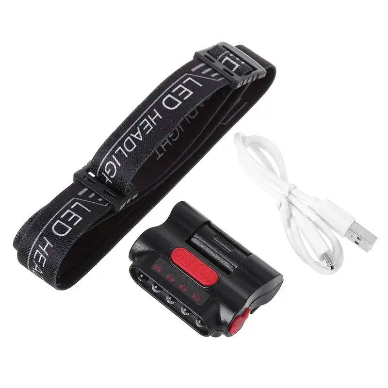

New Smart Induction LED Headlamp USB Charging Motion Sensor Headlight IPX4 Waterproof Flashlight