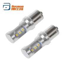 Par Bosmaa 1156/BA15S/P21W BAU15S/PY21W LED Luz de Freio Reverso 1000LM 9SMD Sinal de Volta DRL Estacionamento lâmpada Branco/Vermelho/Âmbar