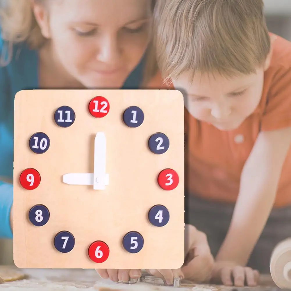  Children's Early Education Educational Enlightenment Toys Activity Clock Wooden Teaching Tool Versi - 32918595225