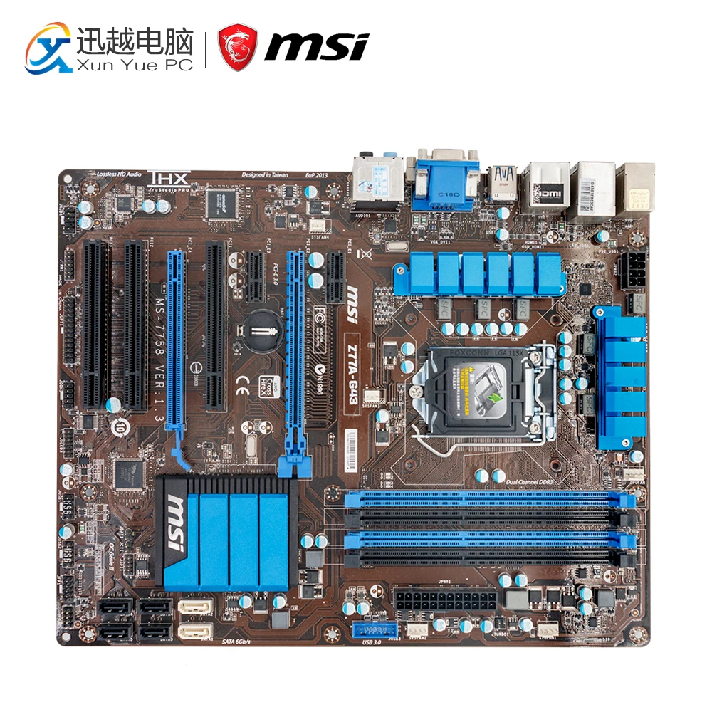 

MSI Z77A-G43 Desktop Motherboard Z77 Socket LGA 1155 i3 i5 i7 DDR3 32G SATA3 USB3.0 ATX