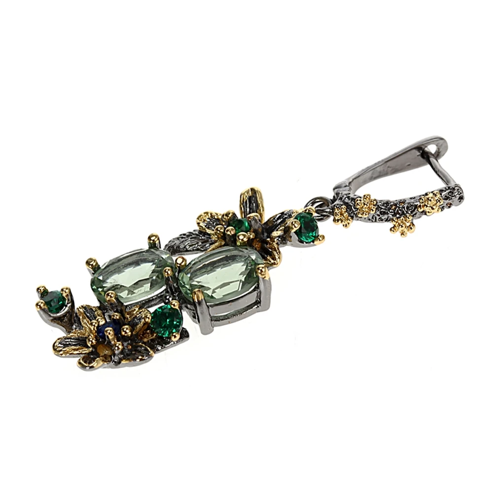 WE3874 vintage luxury zirconia  drop earrings women (2)