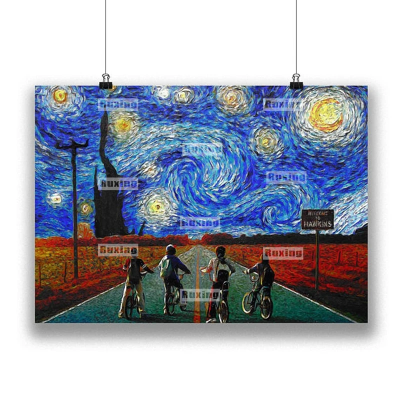 

5D Diy diamond painting Stranger Things Starry Night cross stitch Diamond embroidery Needlework Rhinestone Mosaic Home decor