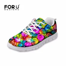 FORUDESIGNS/повседневные женские туфли на плоской подошве с цветочным принтом; удобная дышащая обувь; женская обувь на шнуровке с объемным цветочным рисунком; zapatillas Mujer