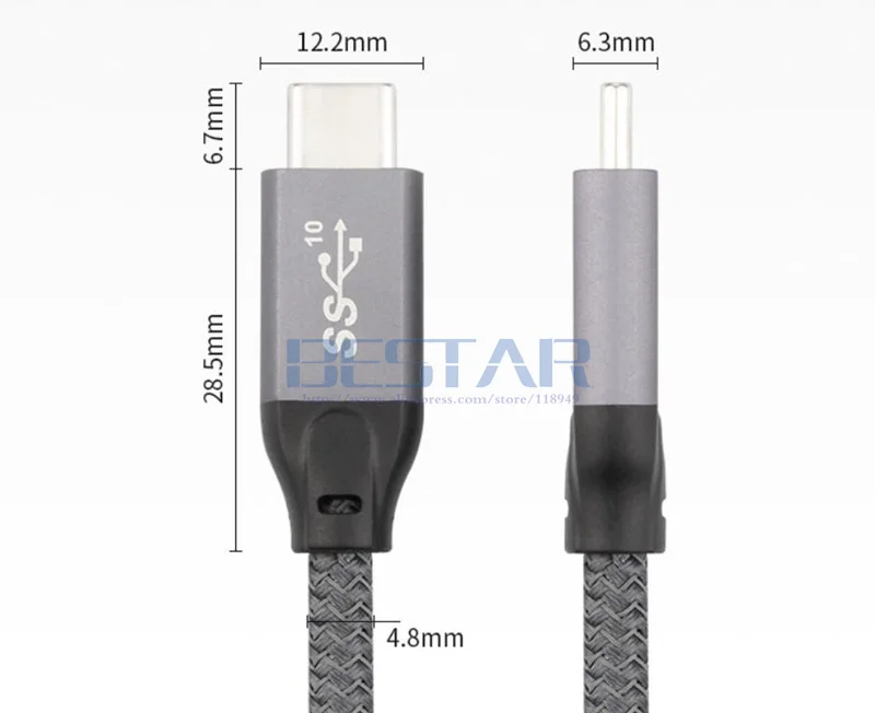 Новинка 2019 двойной USB type C 3 1 Gen2 кабель для быстрой зарядки и передачи данных PD 100 Вт