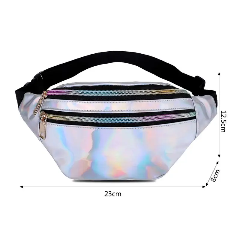 2018 Для женщин Fanny Pack ног сумка Светоотражающие Лазерная стимпанк Для женщин талии сумка Для женщин ремни на талию пакет Для женщин талия Pa