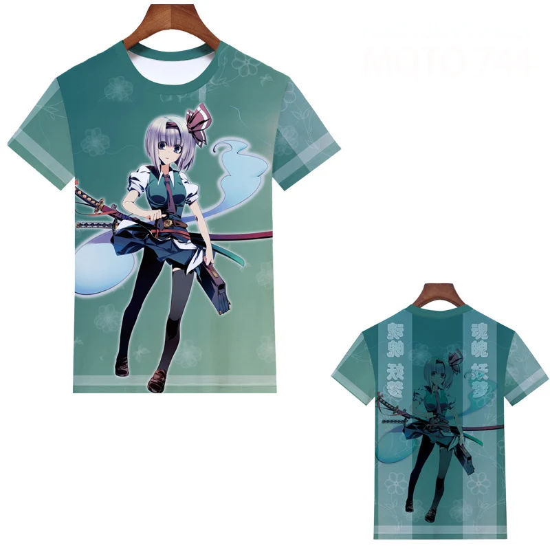 TouHou Project Hakurei Reimu Kirisame Marisa 3D Футболка с принтом Косплей Костюм модная повседневная футболка с коротким рукавом футболки