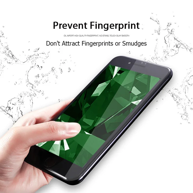 KINGXBAR for iPhone 7 8 Plus Screen Protector Anti Fingerprint Glass for iPhone 8 Glass On the for iphone 8 Plus Clear Full Film (4)