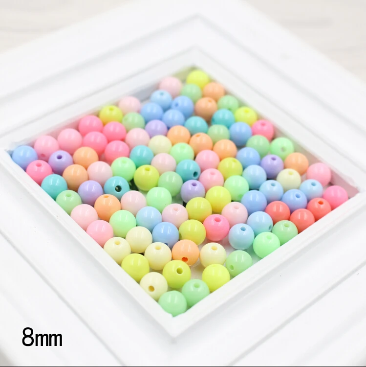 

Free shipping 8mm 100pcs 28 colors, Acrylic Candy Beads,Round Shape Beads, Kids Beads, bracelet necklace Jewelry Making DIY
