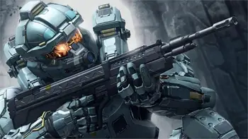 

Fred halo 5 guardians soldier gun helmet Home Decoration Canvas Poster Prints