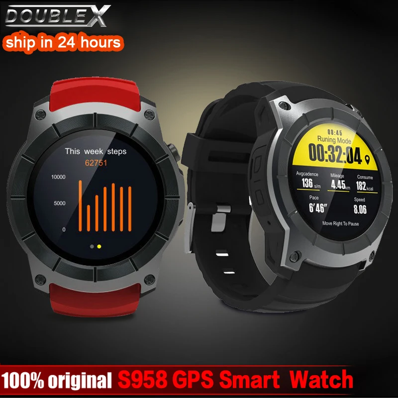 

DoubleX Bluetooth S958 GPS Multi-function Sport Watch MTK2503 Heart Rate Monitor Fitness Tracker Smart Watch support Sim card