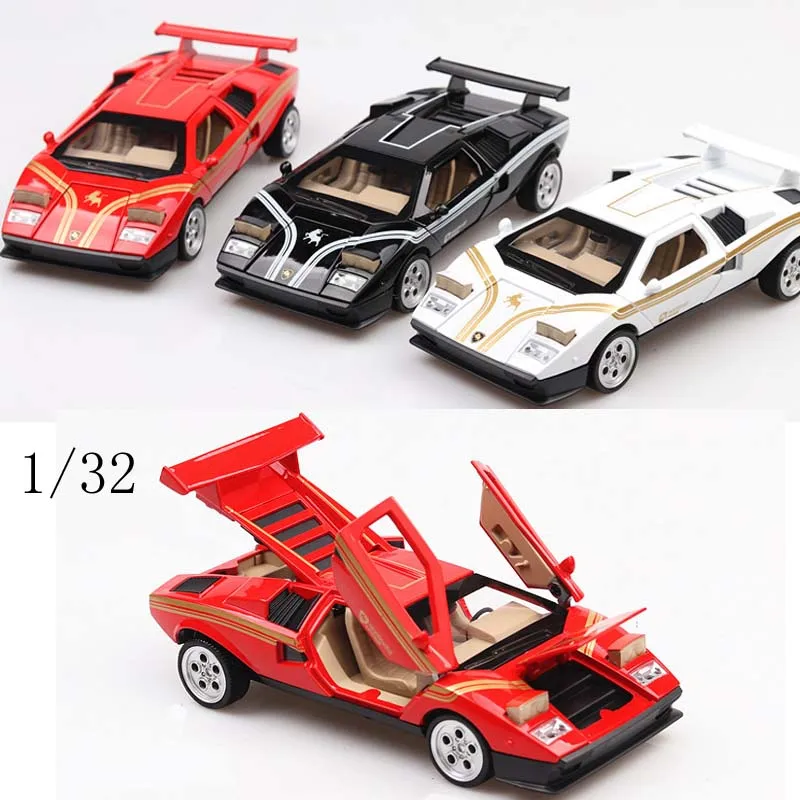 

1pcs New 1:32 For Lambor--ghini Countach Retro sports Car Model Alloy Diecast Pull back Toys Vehicles simulation toys
