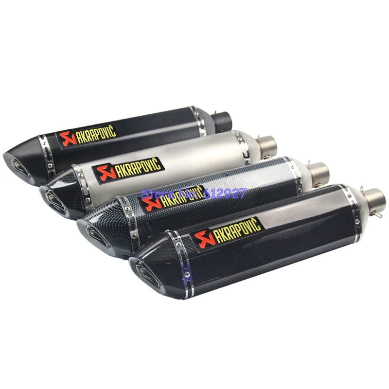 

Universal Length 570mm Inlet 51mm Akrapovic Motorcycle Exhaust Pipe Muffler Motorbike DB Killer Exhaust Muffler Pipe