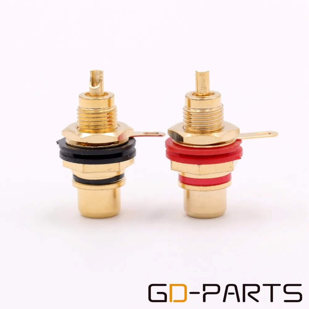 

Gold Plated Brass Female RCA Jack Connector Audio Video TV Signal Terminal Socket Panel Chassis Mount Hifi DIY