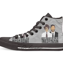 Айтишники попробуйте снова Дизайн Повседневная парусиновая обувь на заказ Прямая