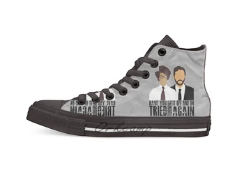 

IT Crowd Try again Novelty Design Casual Canvas Shoes Custom shoes Drop Shipping