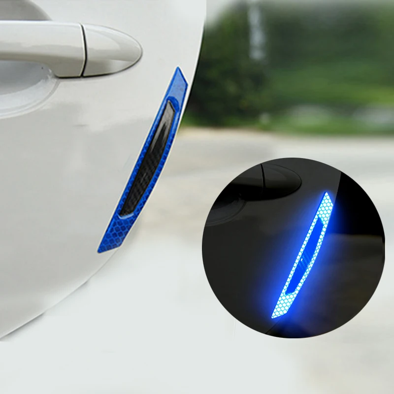

Carbon Fiber Car Reflective Strips Warning Mark Auto Door Glue Sticker Cars 5D Stickers Reflective Tape Car Protect Accessories