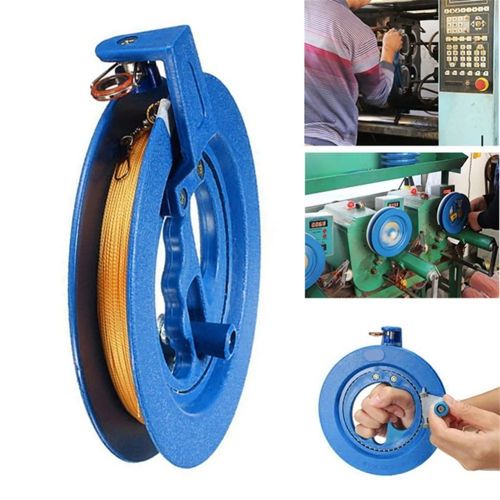 

18cm Kite Reel Winder Fire Wheel 200M String Flying Handle Tool Twisted String Line Outdoor Round Blue Grip for Kite Accessories