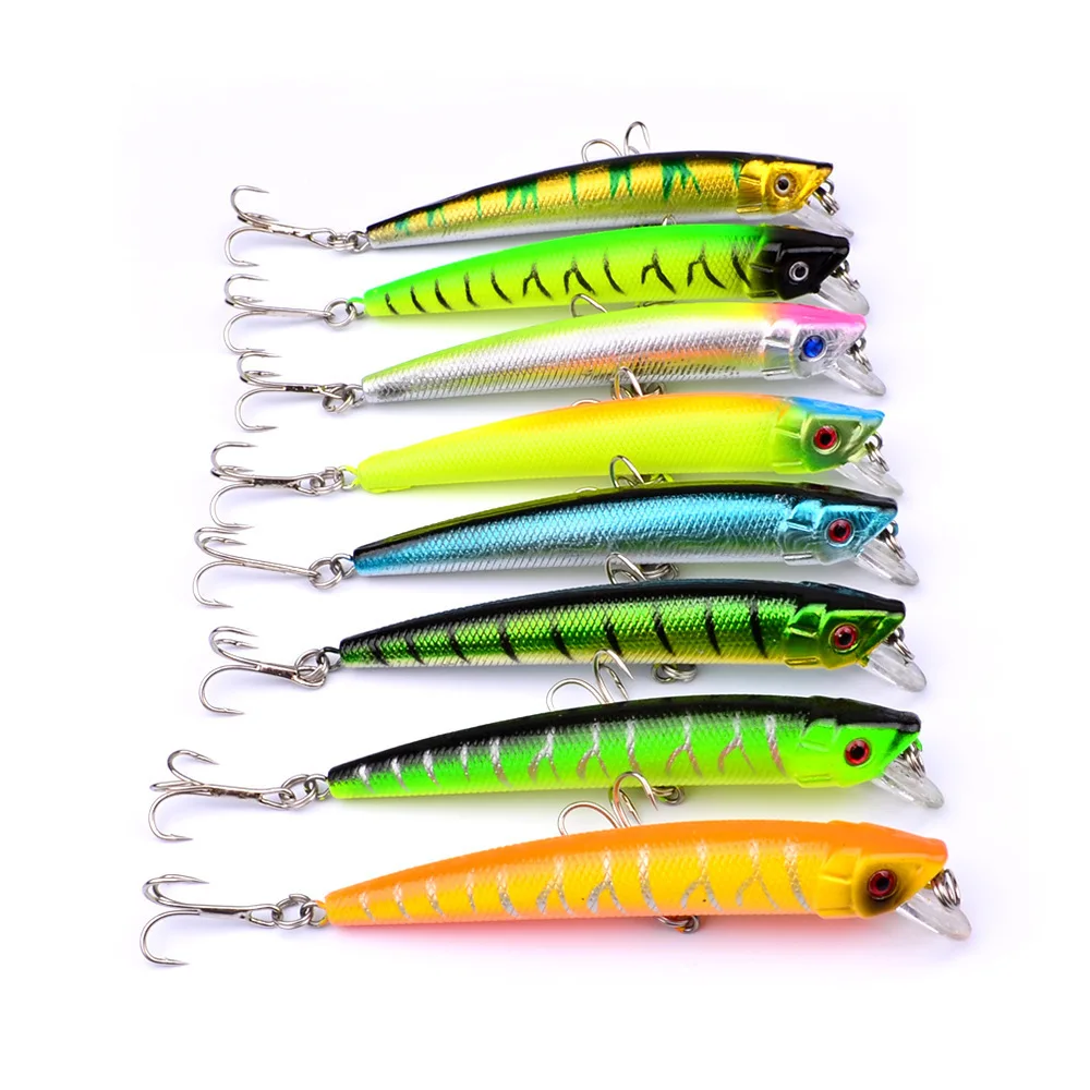 

8PCS/lot Isca Artificial Minnow Hard Bait 9cm/8g Crankbait Wobbler Sea Fishing stickbait Jerkbait Bionic Trolling Fishing Lures
