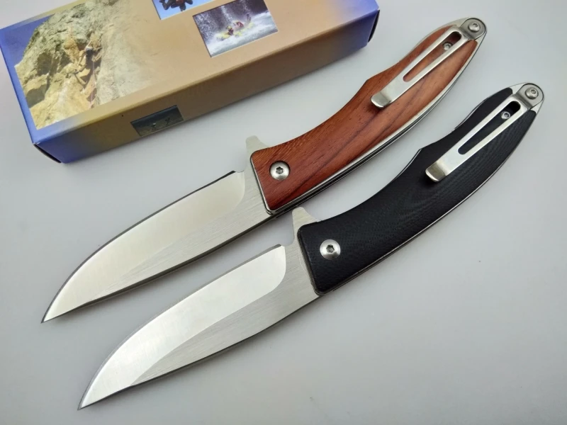 Esiwo складной нож D2 лезвие G10 с деревянной ручкой Флиппер карманный нож для выживания кемпинга охотничьи ножи Флиппер открытый фрукты EDC инструменты