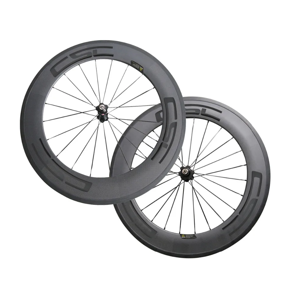 Sale CSC carbon bike wheels  700C 88mm clincher bicycle wheelset  23mm  width pillar 1420 spokes SAPIN CX ray 2