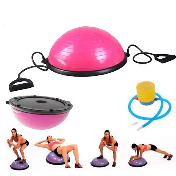 

USA Stock Yoga Ball Balance Hemisphere Fitness 3 Color for Gym Office Home Pink Support USPS