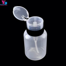 Sıcak 210ml temizle doldurulabilir şişeler pompalı dağıtıcı Nail Art lehçe çıkarıcı temizleyici boş sprey sıvı plastik şişe makyaj araçları