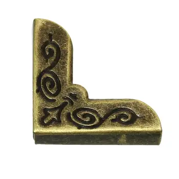 

Book Scrapbooking Albums Menus Folders Corner Protector Antique Bronze Flower Pattern 21mm x 21mm,100 PCs 2016 new