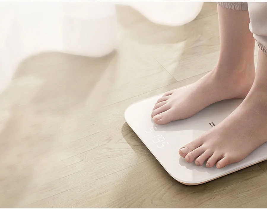 Оригинальные Xiao mi jia весы 2 Bluetooth 5,0 умные весы цифровой светодиодный дисплей работает с приложением mi fit для домашнего фитнеса