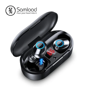 

Samload Bluetooth 5.0 Headphones True Wireless Stereo Earphones with Power display Charging box For iPhone X Xiaomi Sony Headset
