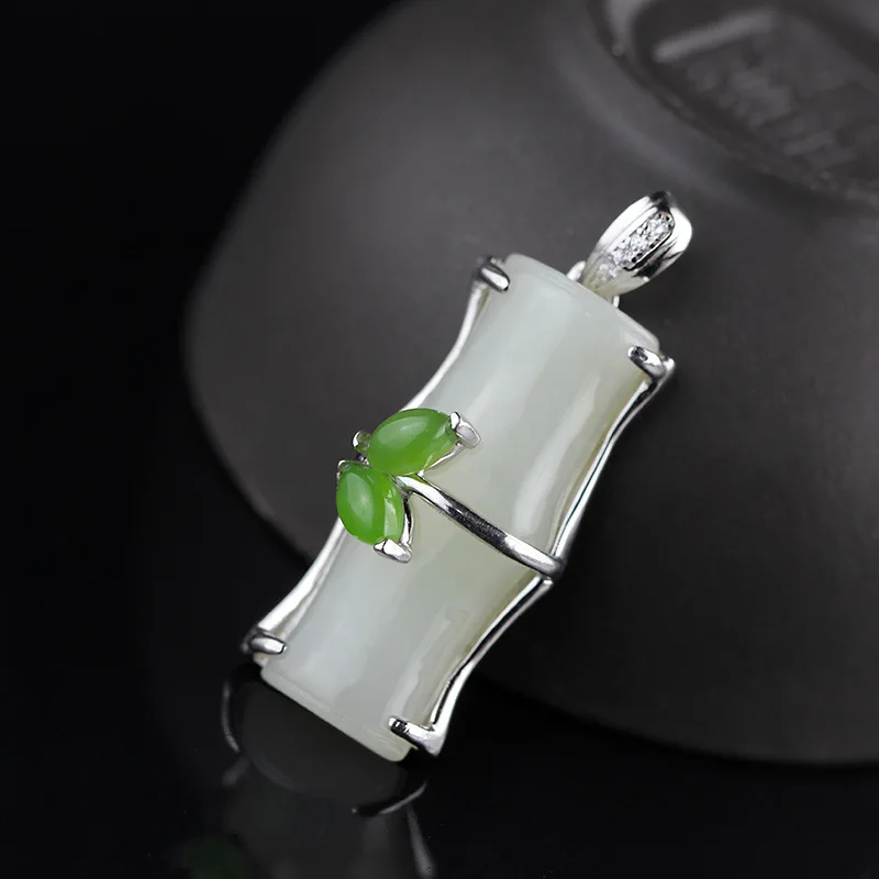 

S925 sterling silver jewelry fashion ladies bamboo pendant
