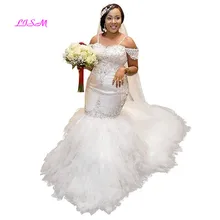 Без бретелек и расшитый бисером Спагетти старпс Русалка Свадебные платья для невесты