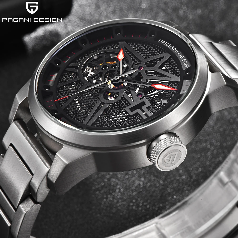 باجاني تصميم الجوف الهيكل العظمي ساعات آلية للرجال للماء شفافة أسفل ووتش الرجال الفولاذ المقاوم للصدأ ساعة اليد باجاني تصميم الجوف الهيكل العظمي ساعات آلية للرجال للماء شفافة أسفل ووتش الرجال الفولاذ المقاوم للصدأ ساعة اليد