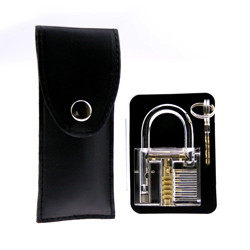 

12 Pcs Lock Set with Leather Bag Cheap Locksmith Kit Free Shipping