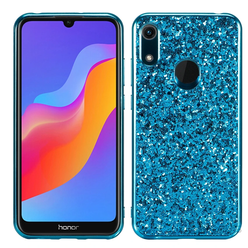 Роскошный блестящий чехол для huawei P30 Pro P20 mate 20 Lite Y5 Y6 чехол с блестящими блестками для Honor 10i 8S 8A Pro View 20 - Цвет: Синий