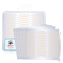 LAMEILA 240Pair Makeup Clear Lace Mesh Eyelid Stripe Big Eyes Invisible Double Fold Eyelid Shadow Sticker