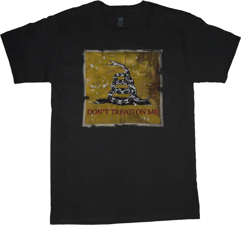 Футболка с надписью Don't tread on me flag футболка со змеей рубашки для высоких мужчин