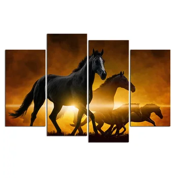 

4pcs.Horse Painting Animal Canvas Diy Diamond Embroidery,Diamond Painting Cross Stitch,Full Square Diamond Mosaic 3d picture gif