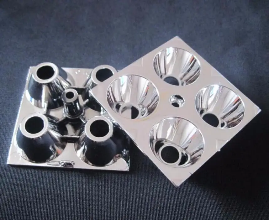 

#QTDI-51 High quality Led Reflector Cup, Headlight Reflective Cup, Size: 51X51X14.1mm, Surface: Plating, PC Materials