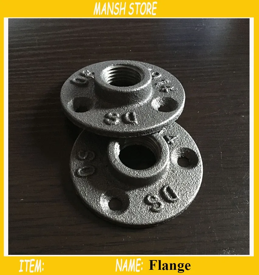 40pcs/lot DN15 Iron Flange DN20 Classic Casting Iron Flange For 1/2" ,3
