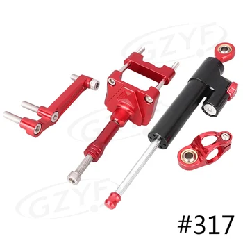 

Motorbike Steering Damper Stabilizer Safety Control w/ Mounting Bracket For Kawasaki Ninja 250R EX250 2008 2009 2010 2011 2012