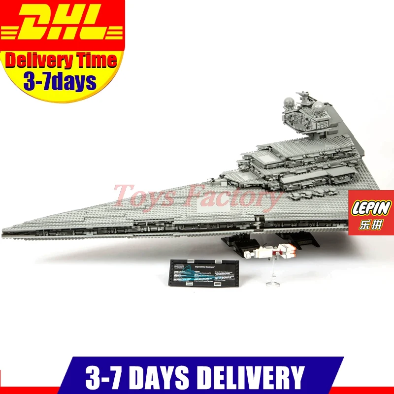 

In Stock LEPIN 05027 3250Pcs Imperial Star Destroyer Emperor Fighters Starship UCS Model Building Kit Blocks Bricks 10030